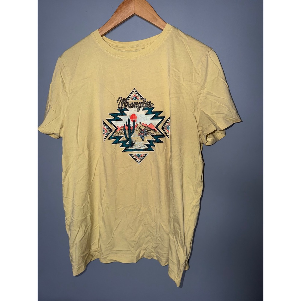 Wrangler Desert Landscape Graphic Tee Yellow Women's XL